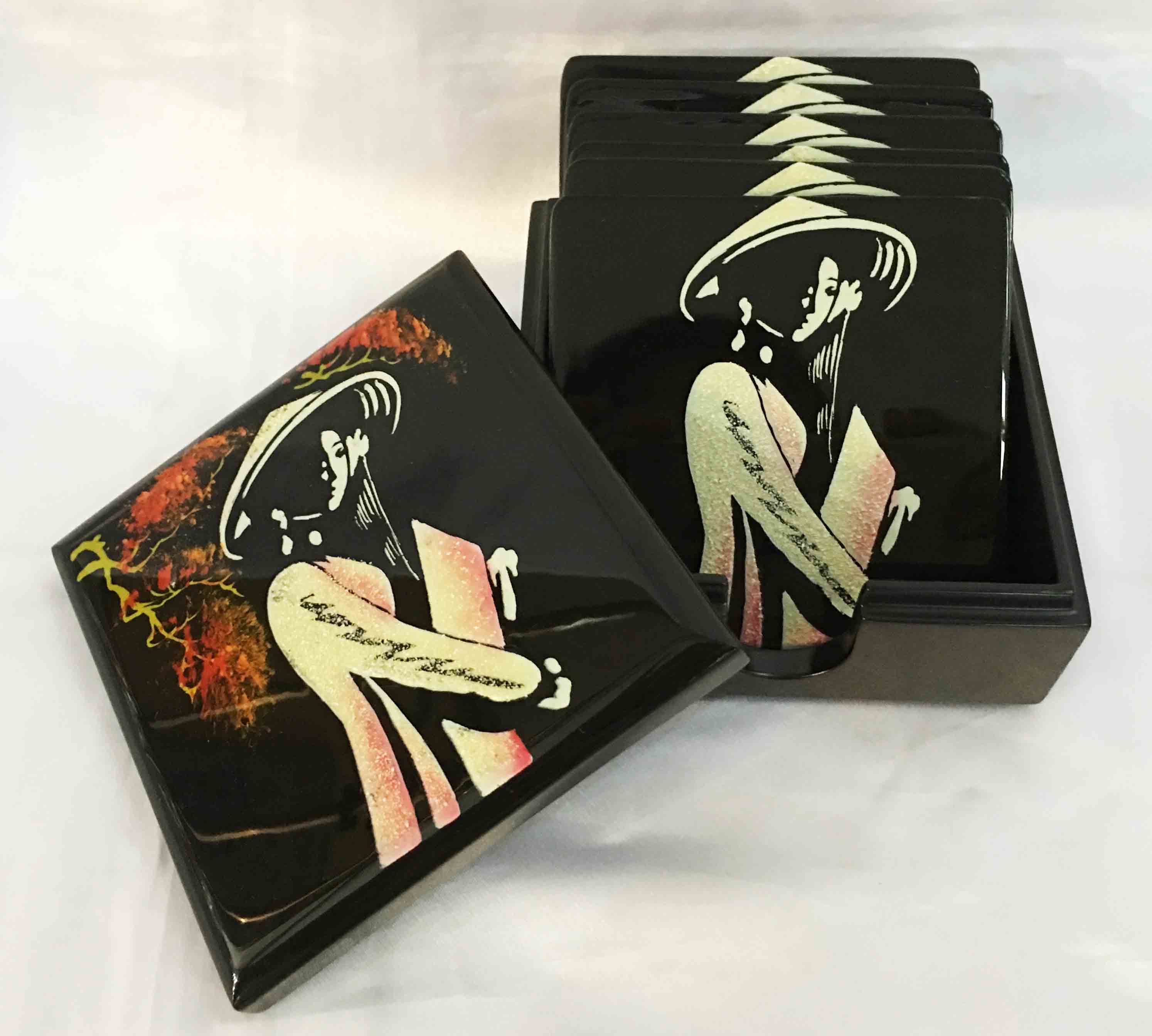 COASTERS - VIETNAMESE LADY with eggshell